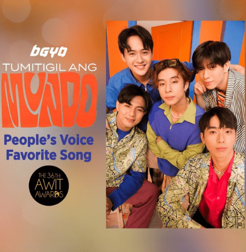 Read more about the article BGYO | Tumitigil Ang Mundo has won as the People’s Voice!