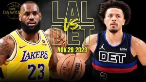 Read more about the article Lakers vs. Pistons on November 29, 2023, Check NBA Odds, Lines, Spread, and Predictions from a Reliable Model